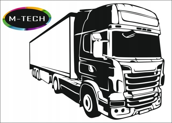 DAF XF чб вектор