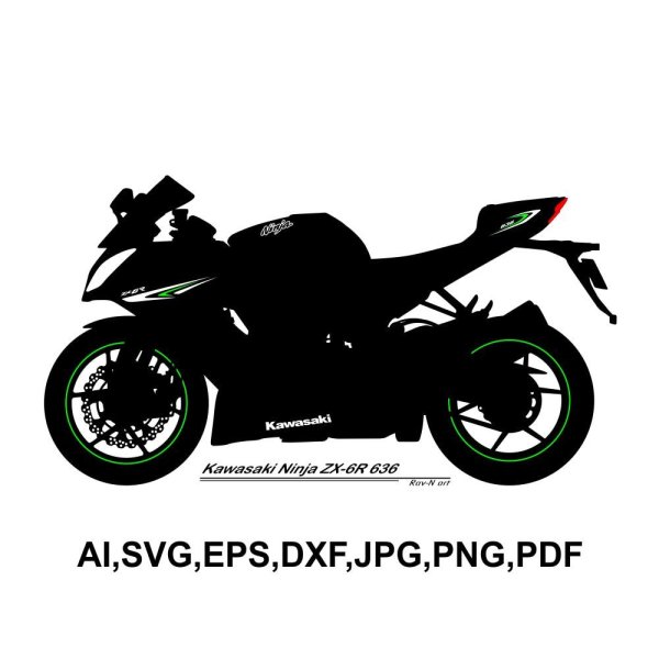 Мотоцикл Кавасаки вектор