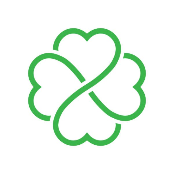 Клевер четырехлистник стилизованный