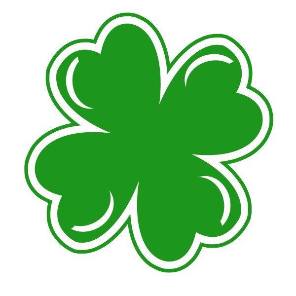 Ирландский Клевер четырехлистный символ