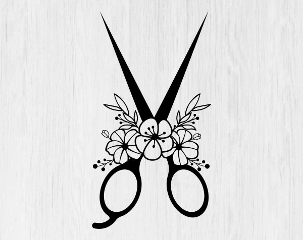 Ножницы парикмахера силуэт