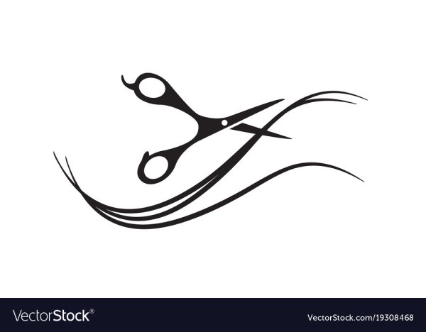 Ножницы парикмахера силуэт