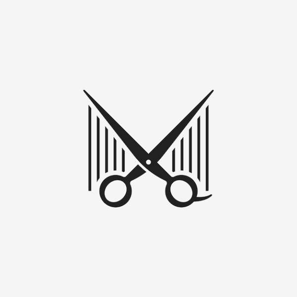 Трафарет ножницы парикмахерские