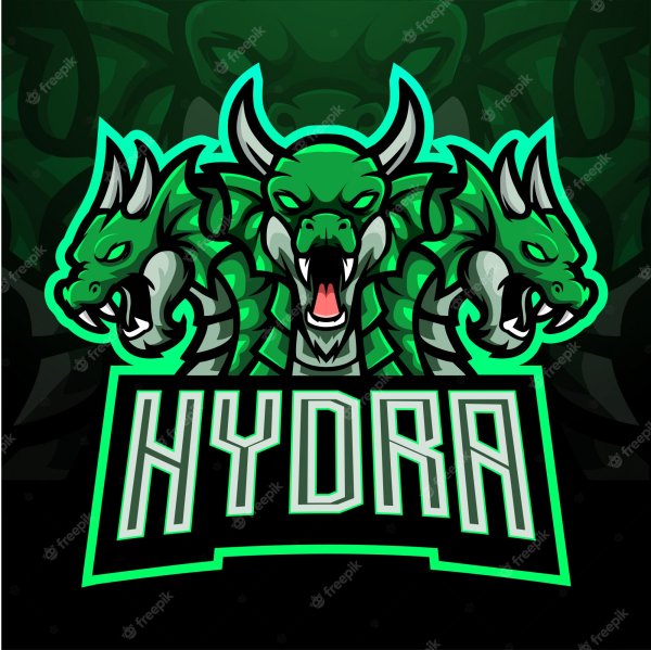 Hydra Mascot esport logo Design желтая
