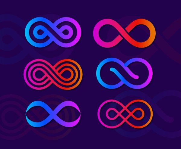 Значки бесконечности векторные