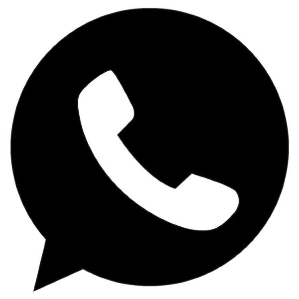 Иконка ватсап черная