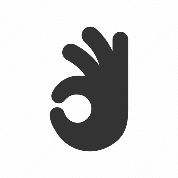 Значок ок рукой