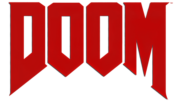 Doom надпись на белом фоне