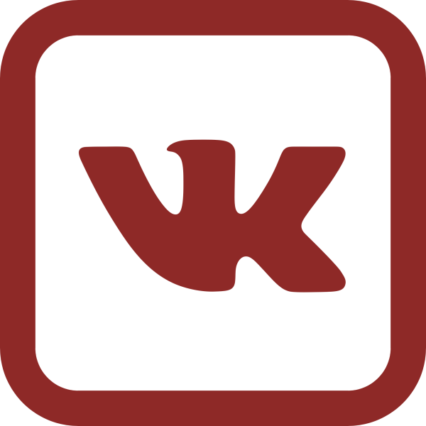 Значок ВК коричневый