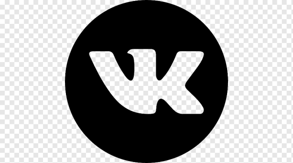 Значок ВК чб