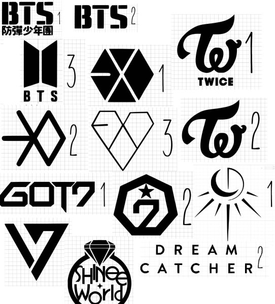 Логотип Блэк Пинк и БТС