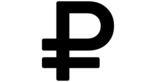 Значок рубля вектор