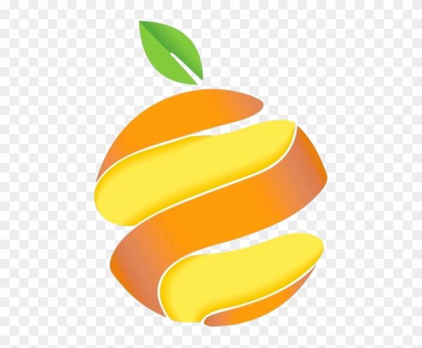 Логотип апельсин с листочком