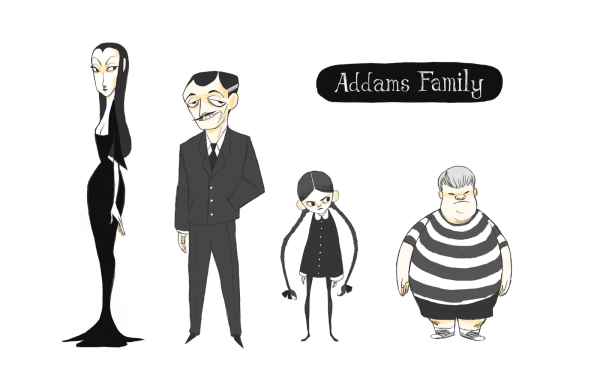 Семейка Аддамс персонажи мультик