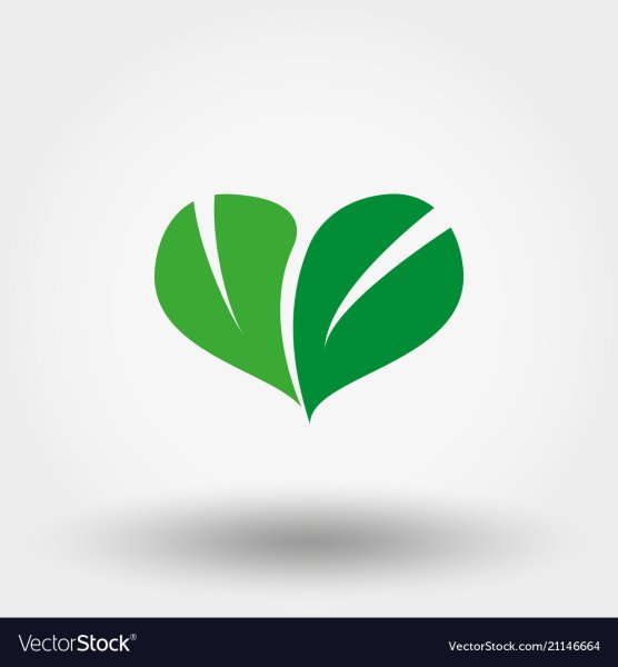 Сердце из листьев вектор