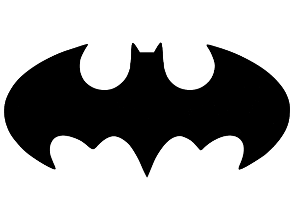 Значок Бэтмена черный