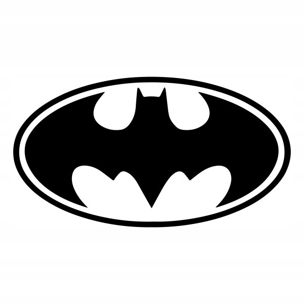 Знак Бэтмена черный