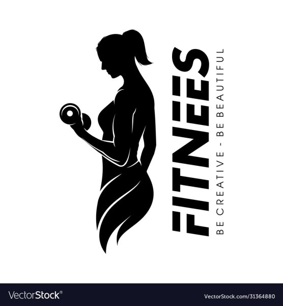 Женский фитнес логотип