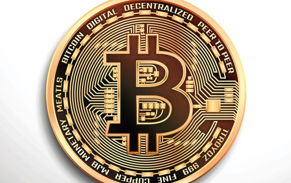 Монета биткоин вектор