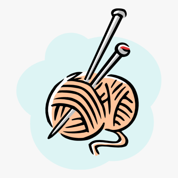 Логотип пряжа и спицы