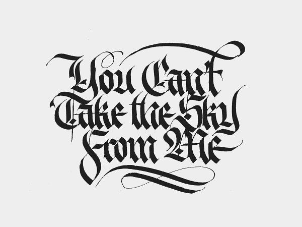 Готическая шрифтовая композиция