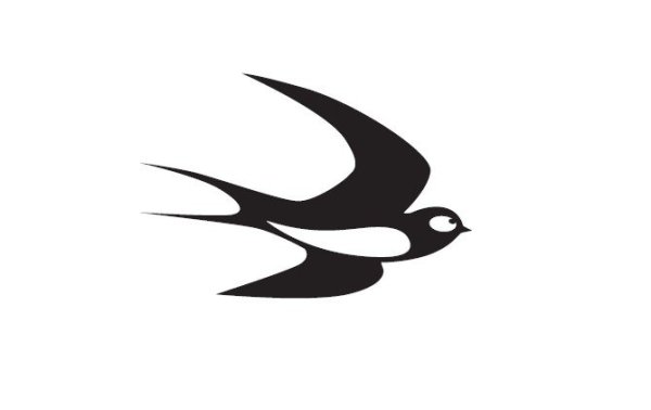 Ласточка черно белая