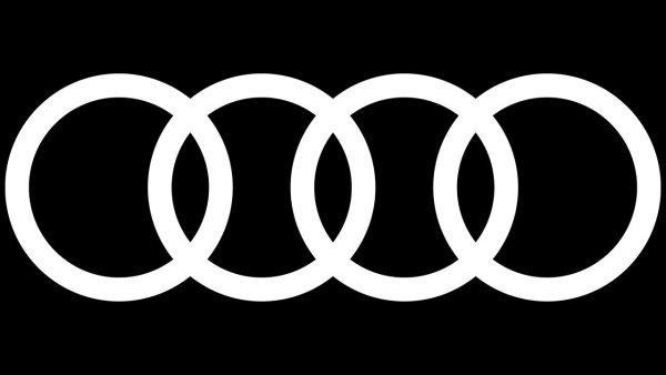 Значок Ауди на белом