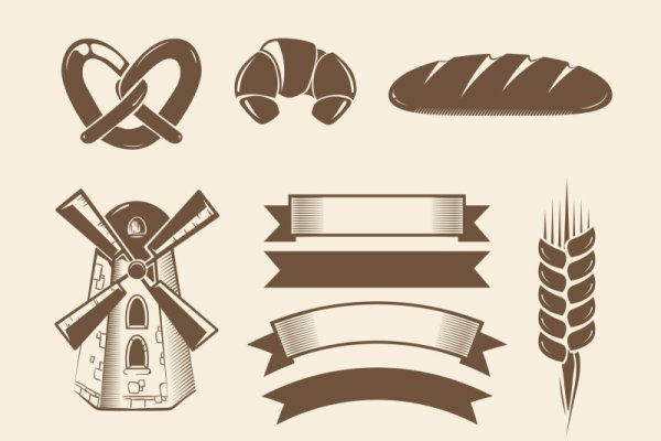 Векторные элементы для пекарни