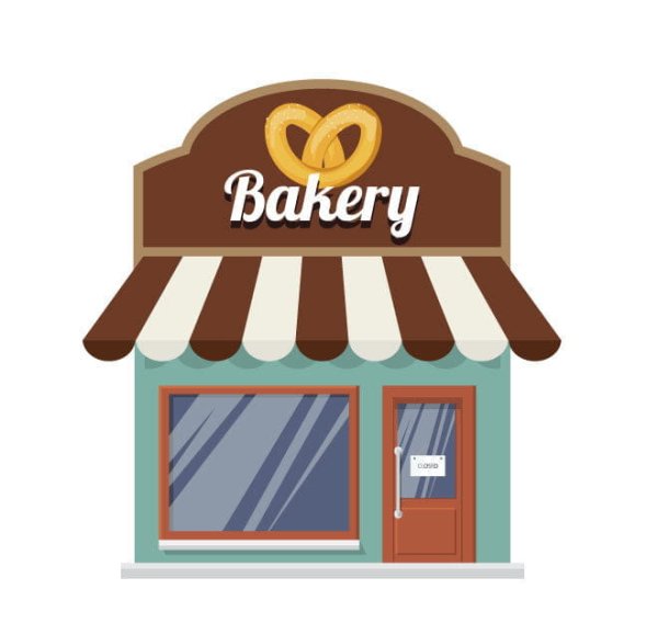 Пекарня лого вектор
