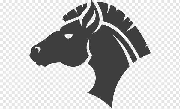 Силуэт головы лошади