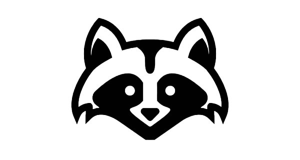 Енот трафарет