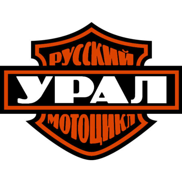 Мотоцикл Урал лого вектор