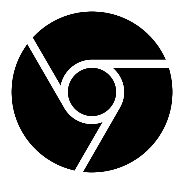 Черная иконка браузера