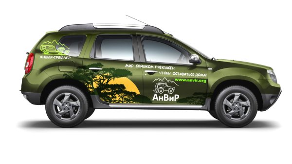 Наклейка 4wd на Рено Дастер