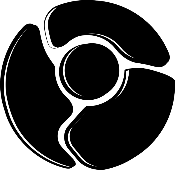 Черный значок хром