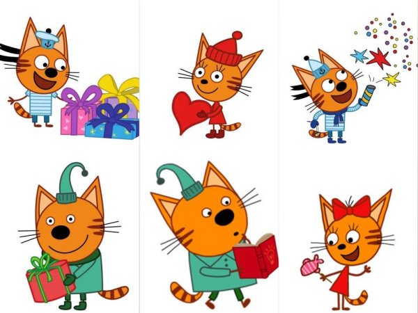 Герои мультика три кота