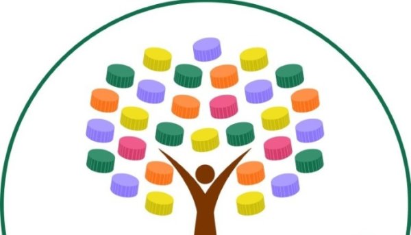 Надпись добрые крышечки