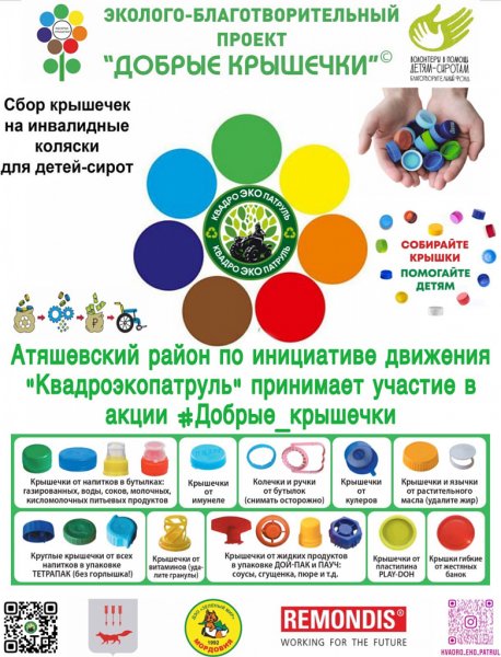 Благотворительная акция добрые крышечки