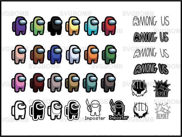 Амонг АС надпись на белом фоне