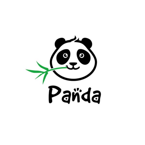 Логотип Панда с бамбуком