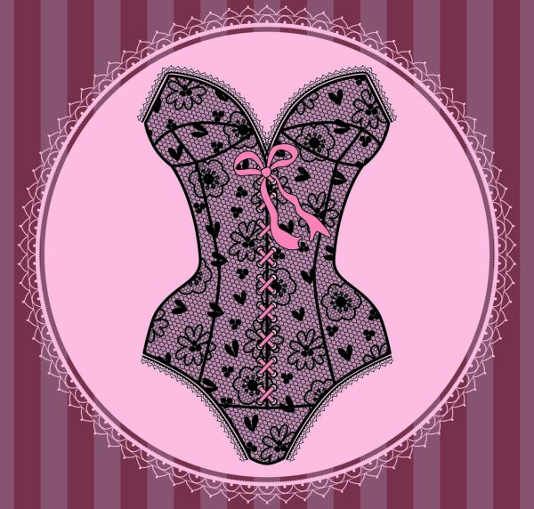 Силуэт девушки в белье