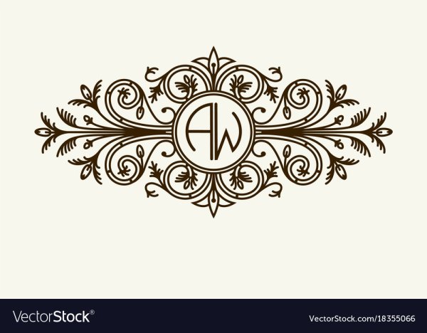 Монограмма в викторианском стиле