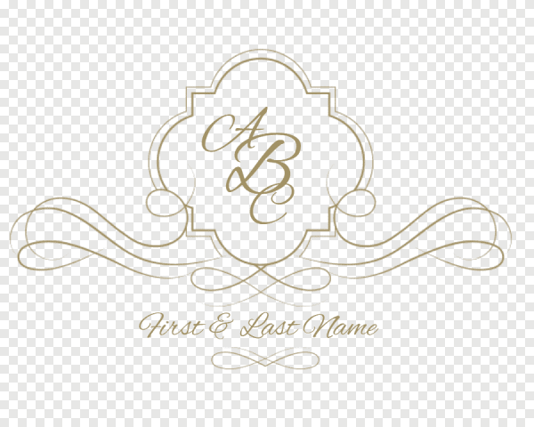 Приглашение с вензелями