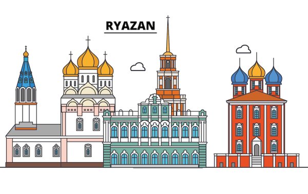 Рязанский Кремль вектор