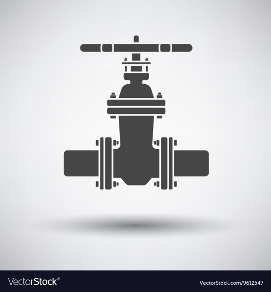 Знак клапан на белом фоне