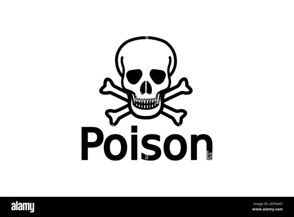 Этикетка яд череп