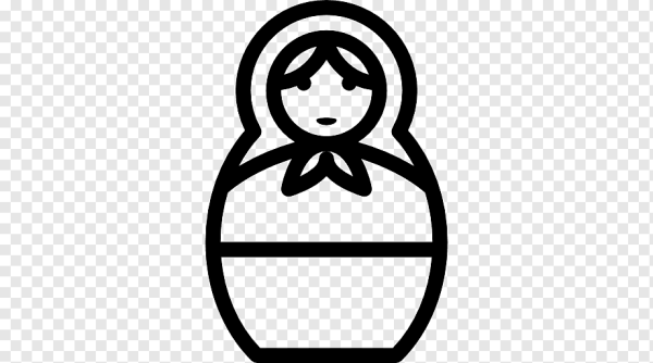 Матрешка на прозрачном фоне