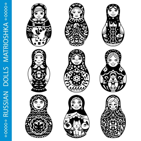 Матрешка с логотипом Мари