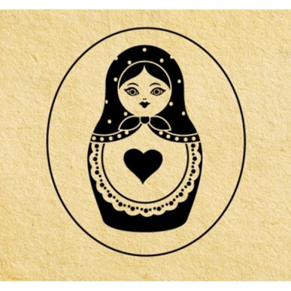 Матрешка силуэт вектор
