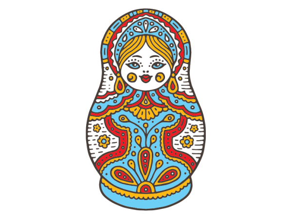 Матрешка Векторная